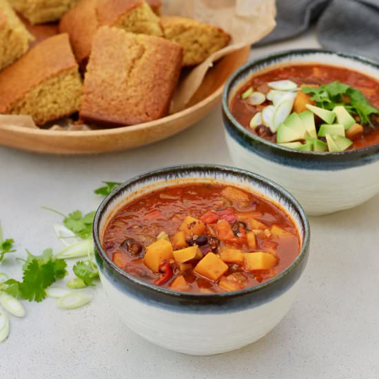 Butternut Squash & Black Bean Chili