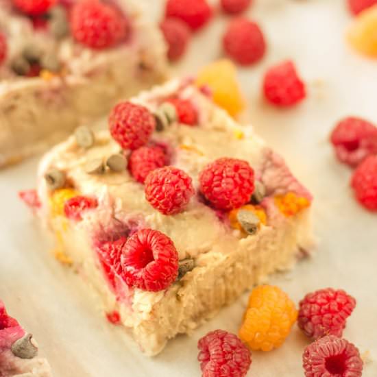 Vegan Raspberry Blondies