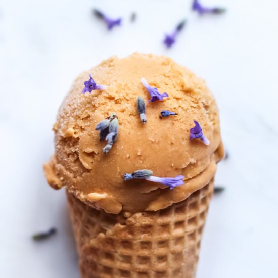 Apricot and Lavender Ice Cream