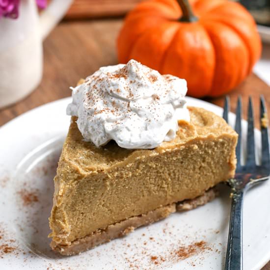 Paleo Vegan Pumpkin Cheesecake