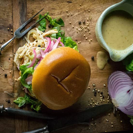 Instant Pot Dijon Pulled Chicken
