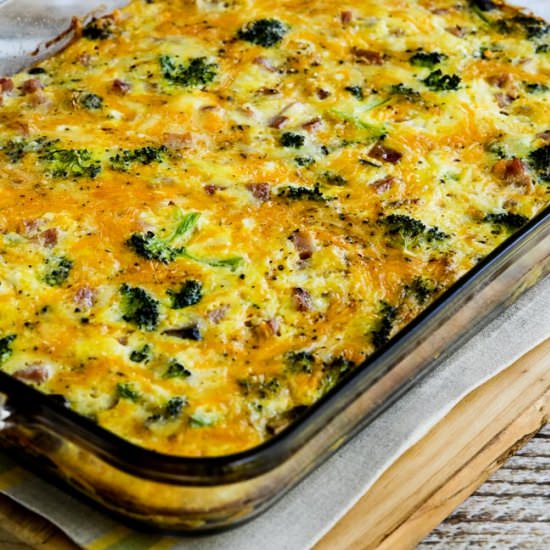 Broccoli, Mushrooms, Ham, Eggs