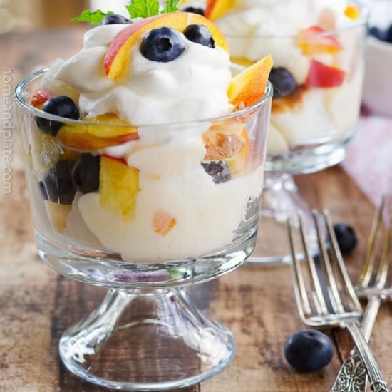 Peach & Blueberry Trifle