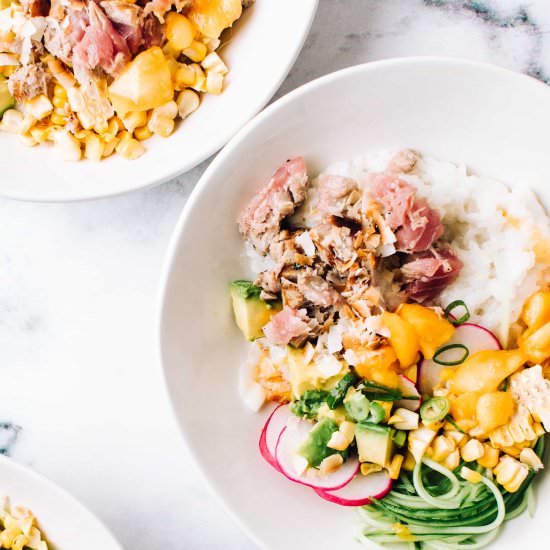 Tuna Poke Bowl with Coconut Rice
