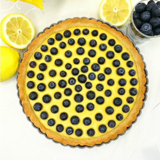 Paleo Lemon Blueberry Tart