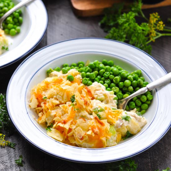 Dump-and-Bake Chicken Salad Cassero