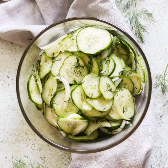 Paleo Vegan Dill Cucumber Salad