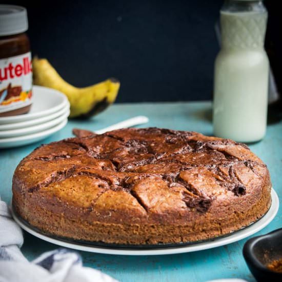 Whole wheat Banana & Nutella cake