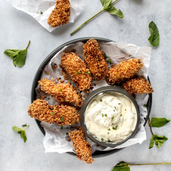 Turkish Sesame Fried Chicken Bites