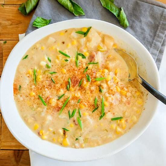 Fresh Corn Potato & Leek Chowder