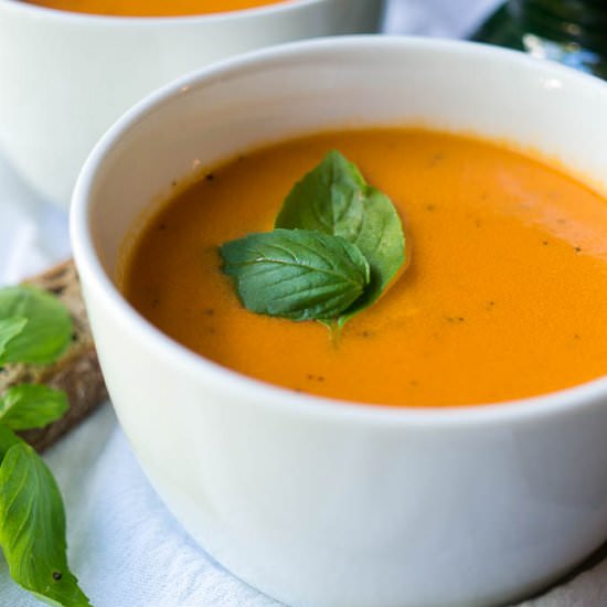 Pressure Cooker Tomato Basil Soup
