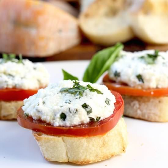 Tomato & Herb Ricotta Bruschetta