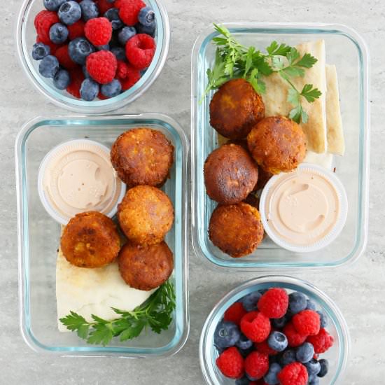 Carrot falafels Meal Prep