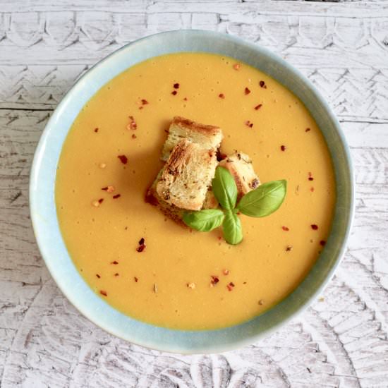 Chilli Sweet Potato and Quinoa Soup
