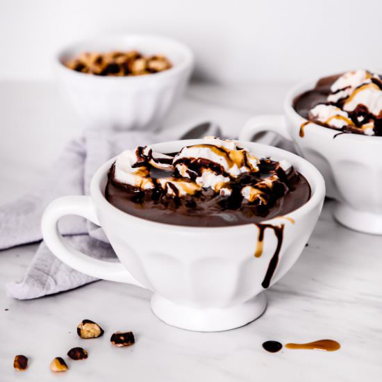 Hazelnut Caramel Hot Chocolate