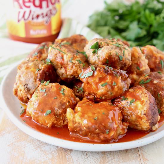 Buffalo Cheesy Sausage Balls