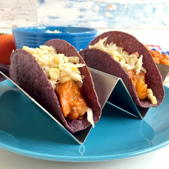 Red, White, and Blue Shrimp Tacos