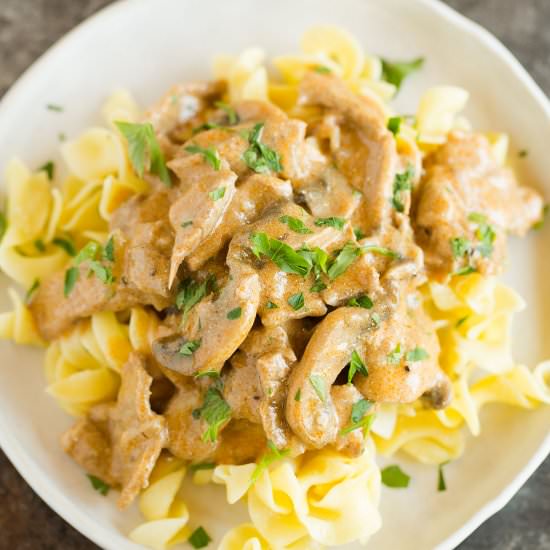 Beef Stroganoff