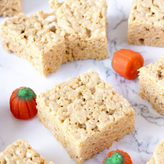 Pumpkin Spice Rice Krispie Treats