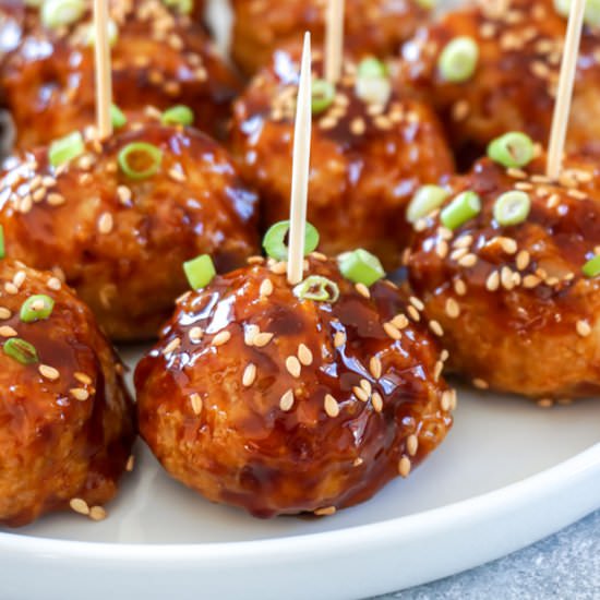 Asian Glazed Chicken Meatballs