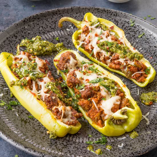 Turkey Stuffed Cubanelle Peppers