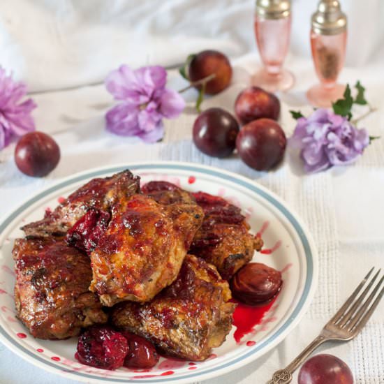 CHICKEN WITH PLUM SAUCE