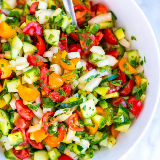 Tomato, Onion and Cucumber Salad