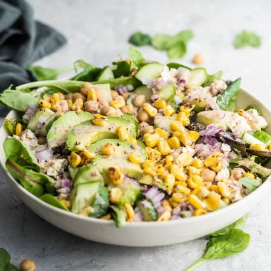 Avocado Chickpea Corn Salad