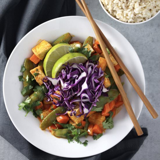 Coconut Curry Tofu and Veggies