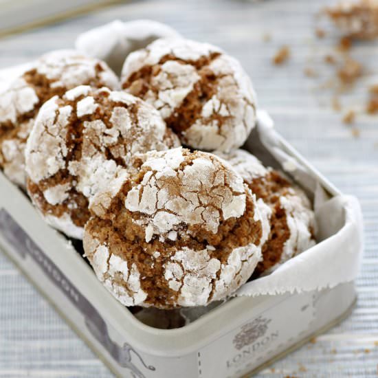 Date Syrup Crinkle Cookies