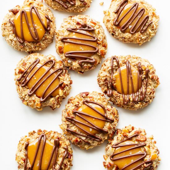 Turtle Thumbprint Cookies
