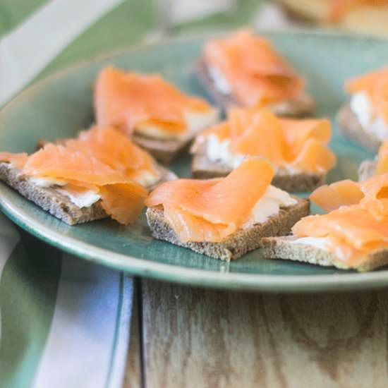 Salmon Cream Cheese GF Toast