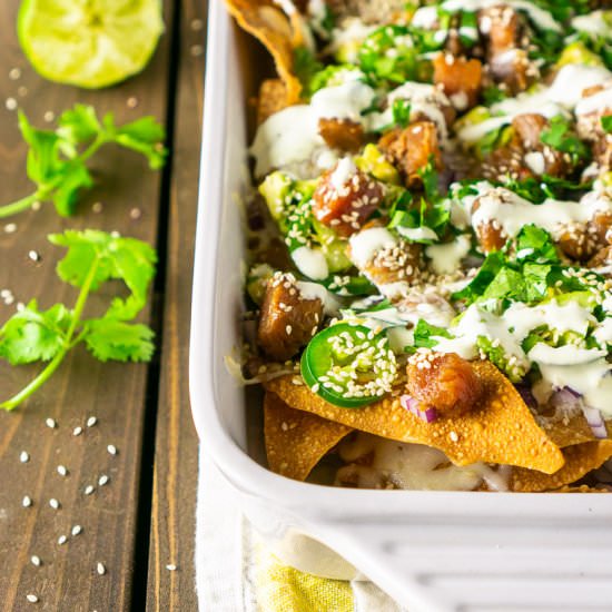 Ahi Nachos With Wasabi Crema
