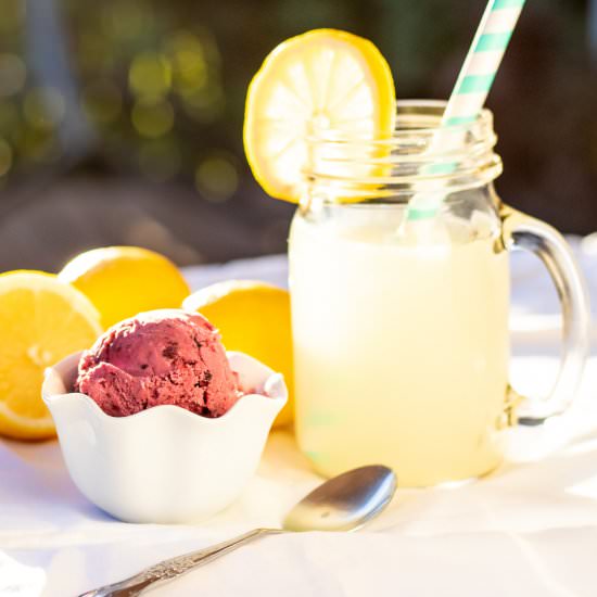 Blackberry Lemonade Ice Cream