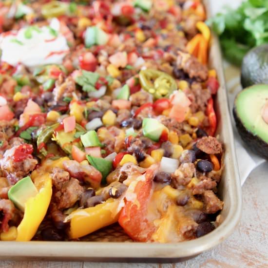 Mini Pepper Low Carb Nachos