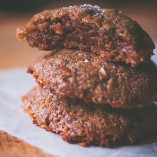 Salted Ginger Almond Butter Cookies
