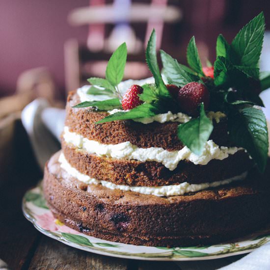 Gluten Free Rhubarb Layer Cake