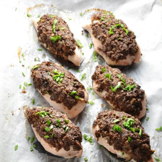 Mushroom Crusted Chicken Recipe
