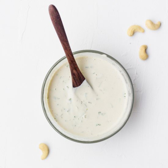 Five Minute Vegan Tahini Herb Sauce