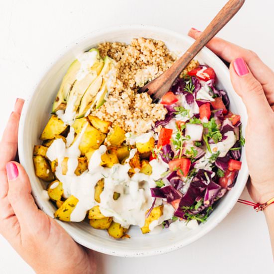 Turmeric Roasted Potatoes Bowl