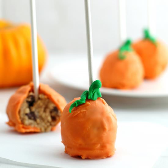 Cookie Dough Pumpkin Pops