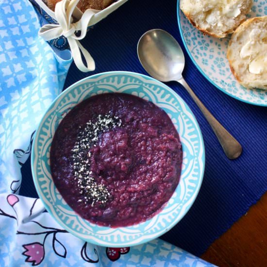 Purple carrot soup