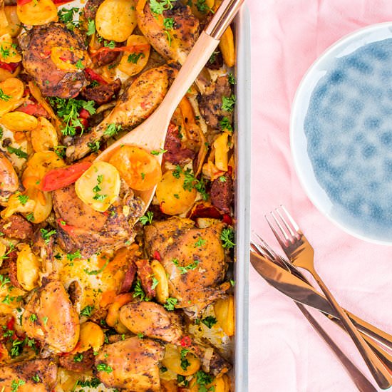 Spanish Chicken Recipe with Chorizo