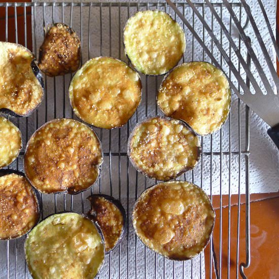 Fried Eggplant with Molasses