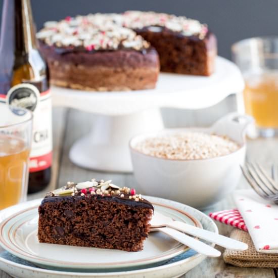 Vegan Chocolate Cake with Kombucha