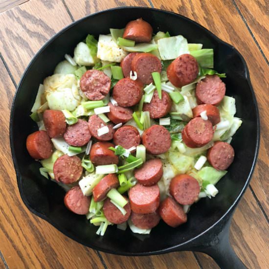 Cabbage and Kielbasa Skillet