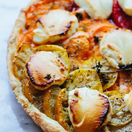French Tomato + Goat Cheese Tart