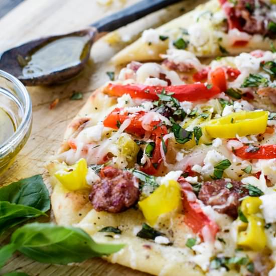 Mediterranean Flatbread Pizza
