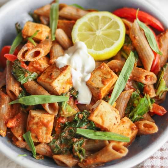 Creamy Vegan Tomato Pasta With Tofu
