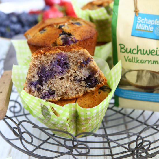 Blueberry Buckwheat Hazelnut Muffin